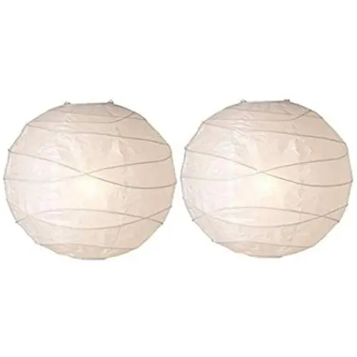 jidan Floor Lamp Simple Modern Style Tall Pole Standing New 2 Pieces White Hanging lampshade Paper lamp (Body Color : White)