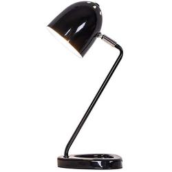 IJ INJUICY Metal Adjustable Desk Lamp- Modern Children Students Learning Table Lamp for Work Office Reading LED Decorative Night Table Lamp Decor (Black)