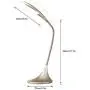 LED Desk Lamp with Touch Control Swing Arm Craft Reading Light Gold Dimmable Portable Task Lamp Eye-Care Adjustable Table Lamps for Living Room/Office/Bedrooms/Kids/Nightstand/Study, Gift Idea