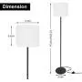 LED Floor Lamp Simple Design, Modern Floor Lamp with Shade, Floor Lamps for Living Room Bedroom Office Dining Room Kitchen, White Standing Floor Lamp (Without Bulb)