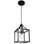 1-Light Black Farmhouse Pendant Light Mini Industrial Cage Chandelier Metal Hanging Light Fixture for Dinning Room Kitchen Bedroom Foyer (Hardwired)