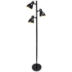 Simple Designs Home LF2007-BLK Simple Designs, Black Metal 3-Light Tree Floor Lamp, Finish