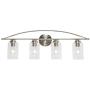 TODOLUZ Bathroom Vanity Light 4-Lights Brushed Nickel Modern Wall Light Fixtures for Porch Bedroom Hallway