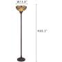 Tiffany Floor Lamp Enhance Home | Office Living Space, Handcrafted Floor Lamps for Living Room, Capulina Stained Glass Floor Lamp with a Classic Feel - Abstract Art Style (Tall: 69.3 x W13.8 inches)