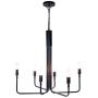 LUMAIXUN Black Chandeliers Lighting Fixture 6 Light Sputnik for Dining Room Chandelier Hanging Contemporary Ceiling Light Fixture