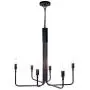 LUMAIXUN Black Chandeliers Lighting Fixture 6 Light Sputnik for Dining Room Chandelier Hanging Contemporary Ceiling Light Fixture