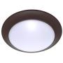 Gruenlich LED Flush Mount Ceiling Lighting Fixture, 9 Inch Dimmable 15.5W 1050 Lumen, Aluminum Housing Plus PC Cover, ETL and Damp Location Rated, 2-Pack (Bronze Finish-5000K)