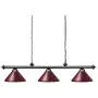 Wellmet Pool Table Lights for 8/9 Table with 3 Metal Shades, Billiard Lamp for Man Cave, Game Room, Kitchen Island Light for Restaurant Or Dining Room (Red, 59 inch-3 Lights)