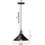T&A Industrial Edison Kitchen Pendant Light 3-Pack Antique Brass Hanging Lighting Fixture for Dining Room Restaurant Bar(Black)