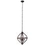 ACLand Farmhouse Chandelier, 4-Light Rustic Pendant Light Fixture Oil Rubbed Bronze Finish Industrial Metal Ceiling Hanging Lighting for Indoor Foyer Kitchen Island Dining Living Room Hallway