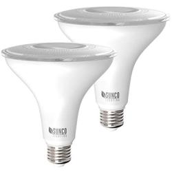 Sunco Lighting 2 Pack PAR38 LED Bulb 13W=100W, 3000K Warm White, 1050 LM, Dimmable, Indoor/Outdoor Spotlight, Waterproof - UL & Energy Star