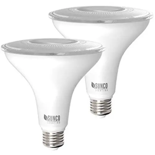 Sunco Lighting 2 Pack PAR38 LED Bulb 13W=100W, 3000K Warm White, 1050 LM, Dimmable, Indoor/Outdoor Spotlight, Waterproof - UL & Energy Star