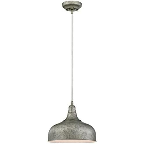 Westinghouse Lighting 6330100 One-Light Indoor Pendant, Antique Steel Finish with Metal Shade
