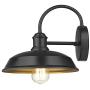Odeums Farmhouse Barn Lights, Outdoor Wall Lights, Exterior Wall Lamps, Industrial Wall Lighting Fixture, Wall Mount Light in Black Finish with Copper Interior (Black, 1 Pack)
