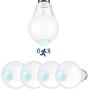Motion Sensor Light Bulbs Outdoor, Boxlood Indoor Movement Activated LED Bulbs, 5000K Daylight 12W(100W Equivalent) A19 E26, Dusk to Dawn Security Bulbs for Entrance Porch Stairs Garage Closet, 4Pack