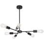 Banato Sputnik Chandelier Modern Black 6 Lights Hanging Pendant Lighting Vintage Industrial Ceiling Light Fixture with Adjustable Arms