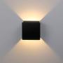 Aipsun Square Matte 10W LED COB Modern Up and Down Wall Light Lamp for Indoor Mount Sconce Pathway Staircase Bedroom Corridor Reading Living Room Balcony Home Lighting Fixture Decor（Black,Warm White）