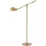 Dawson Modern Pharmacy Floor Lamp Antique Brass Adjustable Boom Arm and Head for Living Room Reading Bedroom Office - 360 Lighting
