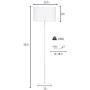 Modernluci White Standing Floor Lamp - Modern Nursery Stick Lamp with Shade for Office,Bedroom,Living Room - 56 Tall, E26 Led Edison Bulb