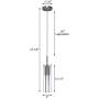 XiNBEi Lighting Pendant Lighting 1 Light Mini Pendant Lights with Glass and Bubble Crystal, Modern Chrome Hanging Pendant Light with LED Bulb for Kitchen & Dining Room XB-P1110-CH