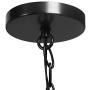 Henn&Hart PD0272 Industrial 1 Contemporary Blackened Bronze with Seeded Glass Shade for, Kitchen, Dining, Living Room, Foyer Pendant Light, Black