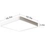 Ganeed LED Flush Mount Ceiling Light,15.7 inch 36W Modern Ceiling Lamp Square,6500K Cool White Lighting Fixture for Living Room/Kitchen/Bedroom/Dining Room,White