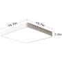 Ganeed LED Flush Mount Ceiling Light,15.7 inch 36W Modern Ceiling Lamp Square,6500K Cool White Lighting Fixture for Living Room/Kitchen/Bedroom/Dining Room,White