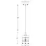 LALUZ Pendant Lighting for Kitchen Island, Farmhouse Mini Cage Hanging Lamp for Dining Room,Bar, Brown Rust Finish