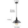 LNC Pendant Lighting for Kitchen Island 3-Pack Barn Hanging Fixtures with Matte Black Finish for Dining Room, Bar Counter, Restaurant, A0190709, 3 Pack