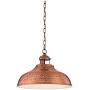 Essex Dyed Copper Pendant Light 16& Wide Modern Farmhouse Industrial Rustic Hammered Dome Shade Fixture for Kitchen Island Dining Room - Franklin Iron Works