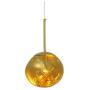 RUNNUP Modern Pendant Light Creative Single Light 12'' Hanging Lamp with Melt Glass Shade in Gold for Dining Rooms,Living Room