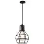 Qamra Iron Art Pendant Lighting, Vintage Industrial Farmhouse Geometry Cage Hanging Ceiling Light Fixtures for Kitchen Island Dining Room Living Room Hallway Bedroom Entryway (Black)