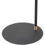 Black Floor Lamp, Contemporary Standing Lamp with Hanging Bubble Glass Lamp Shade, Industrial Light for Living Room Bedroom Farmhouse