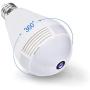 1080P Smart Bulb Security Camera, 360 Degree Panoramic 2.4G WiFi Camera Indoor/Outdoor Wireless Video Surveillance IP Camera for Baby/Pet Monitor with Night Vision, Two Way Audio, Montion Detection 1080P Smart Bulb Security Camera, 360 Degree Panoramic 2.4G WiFi Camera Indoor/Outdoor Wireless Video Surveillance IP Camera for Baby/Pet Monitor with Night Vision, Two Way Audio, Montion Detection
