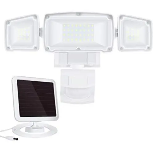Gelpal LED Solar Security Motion Sensor Outdoor Lights with 3 Adjustable Heads Ultra Bright 1600LM 6500K and IP65 Waterproof Flood Lights for Garden, Backyard, Pathway, Garage & Patio(White) Gelpal LED Solar Security Motion Sensor Outdoor Lights with 3 Adjustable Heads Ultra Bright 1600LM 6500K and IP65 Waterproof Flood Lights for Garden, Backyard, Pathway, Garage & Patio(White)