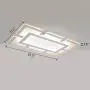 LITFAD Rectangular LED Flush Light Minimalist Acrylic Ultrathin Ceiling Lamp 35.5'' Length, Modern Pandent Light for Dinning Room Bedroom Living Room, Warm Light