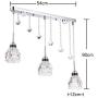 Restaurant Bedroom Chandelier Warm Romantic Dining Table Lamp Living Room Lamp Atmospheric Crystal Chandelier Modern Minimalist Bar Lamp (Color : White Light, Size : C)