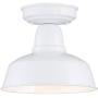 Urban Barn Farmhouse Outdoor Ceiling Light Fixture White Metal 10 1/4'' for Exterior House Porch Patio - John Timberland Urban Barn Farmhouse Outdoor Ceiling Light Fixture White Metal 10 1/4'' for Exterior House Porch Patio - John Timberland