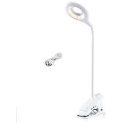 BobBros LED Desk Light, Portable Eye-Care Desk Lamp with USB Charging Port, Flexible Gooseneck Desk Lamp, 3 Dimming Levels, Touch Control, Office Lamp, Reading Lamps, Bedroom Lamps White