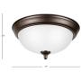 Amazon Brand - Ravenna Home Single-Light Flush-Mount Ceiling Light with Frosted Glass Shade, 5.3''H, Bronze