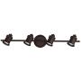 4 Light Track Lighting Wall and Ceiling Mount Fixture Kitchen and Dining Room, Oil Rubbed Bronze + Bulbs