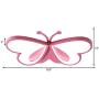 LAKIQ Lovely Butterfly Dimmable LED Flush Mount Ceiling Light for Kids Room Modern Remote Control LED Ceiling Lamp Close to Ceiling Light Fixture for Bedroom Living Room(Blue,Stepless Dimming)