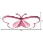 LAKIQ Lovely Butterfly Dimmable LED Flush Mount Ceiling Light for Kids Room Modern Remote Control LED Ceiling Lamp Close to Ceiling Light Fixture for Bedroom Living Room(Blue,Stepless Dimming)