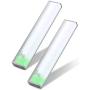 2 Pack Automatic Pantry Light, Wireless Closet Lights Two Motion Sensor Modes Light Battery Operated,USB Rechargeable Under Cabinet Lights, Bedroom Light Bathroom Lighting (Cold white-20cm-2 Pack)