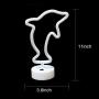 DANIDEER Led Neon Sign Art Decorative Lights Table Decoration Neon Lamp with Base for Kids boy and Girl Bedroom Unique Gift for Any Occasion (Dolphin with Base)