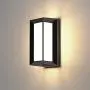 Sytmhoe Outdoor Wall-Porch-Light, Modern Wall Sconce,20W-Led Matte Black Exterior Wall Fixtures,Mounted Wall Patio Lamps,3-Color-Changeable for Garage Walkway Backyard Garden