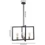 OYIPRO Modern Dining Room Pendant Light, 4 Lights Industrial Kitchen Island Lighting Fixtures Hanging Ceiling Frame Brass Chandelier Farmhouse Black