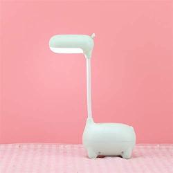 XFXDBT Modern Bedside Nightstand Lamp Deer LED Desk Lamp Reading Light USB Rechargeable Table Lamp Cute Night Light for Kids Reading Study Bedside Bedroom Living Room (Color : Mint)