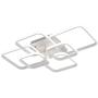 AXSHINE Geometric Ceiling Light Fixture White Flush Mount Ceiling Light Modern Chandeliers Ceiling Square led Light for Bedroom Livingroom 6 Lights Metal Decor Light with White Light 87W 4000K