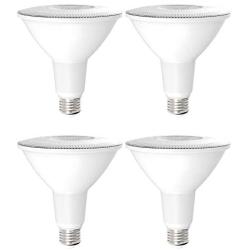 Sunco Lighting 4 Pack PAR38 LED Bulb, Dusk-to-Dawn + Radar Motion, 15W=120W, 2700K Soft White, 1050 LM, Indoor/Outdoor, Photocell + Motion Sensor, Security Spotlight - UL